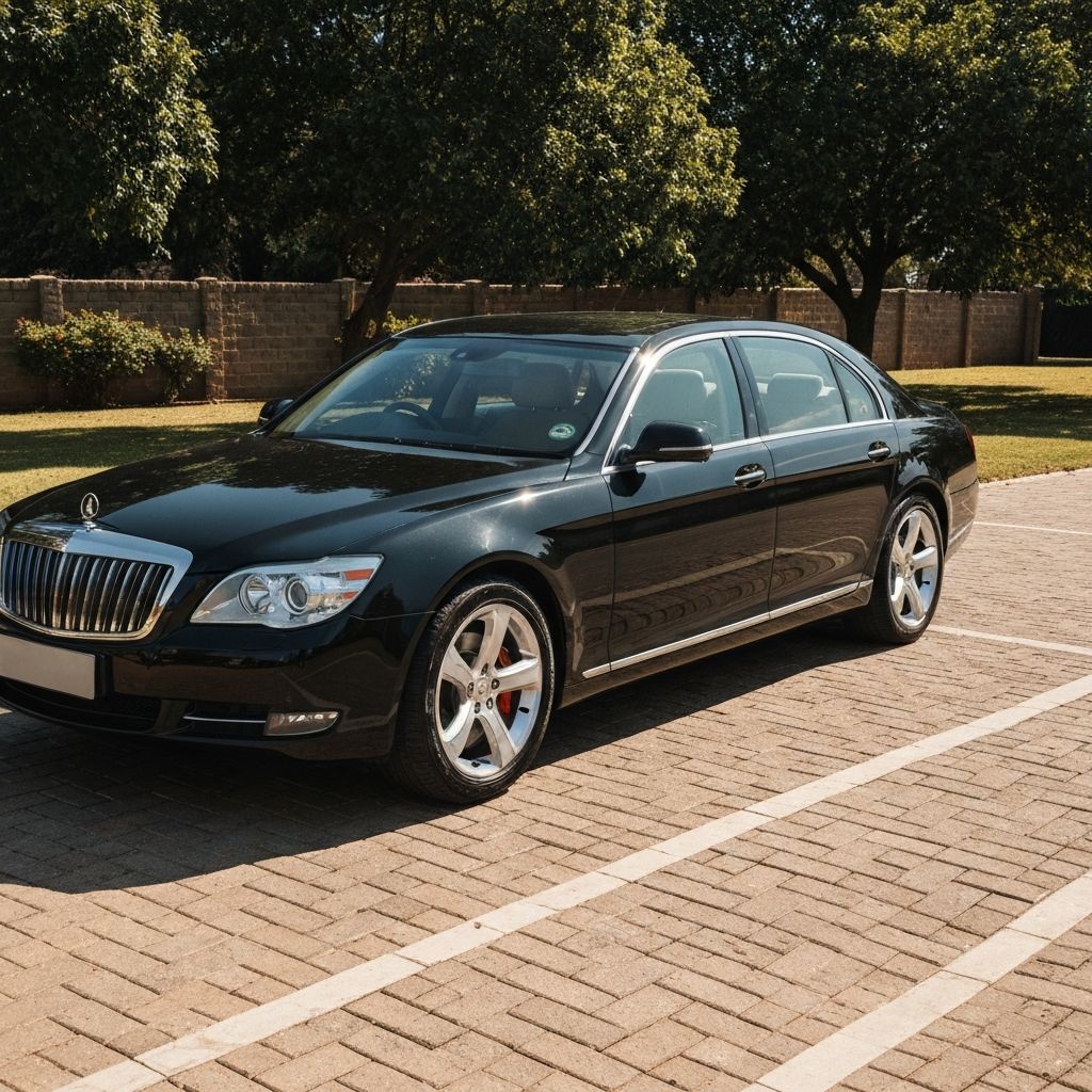 Luxury black sedan